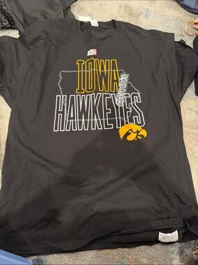 Iowa Hawkeyes Black Short Sleeve Tee - Collegiate Logo
